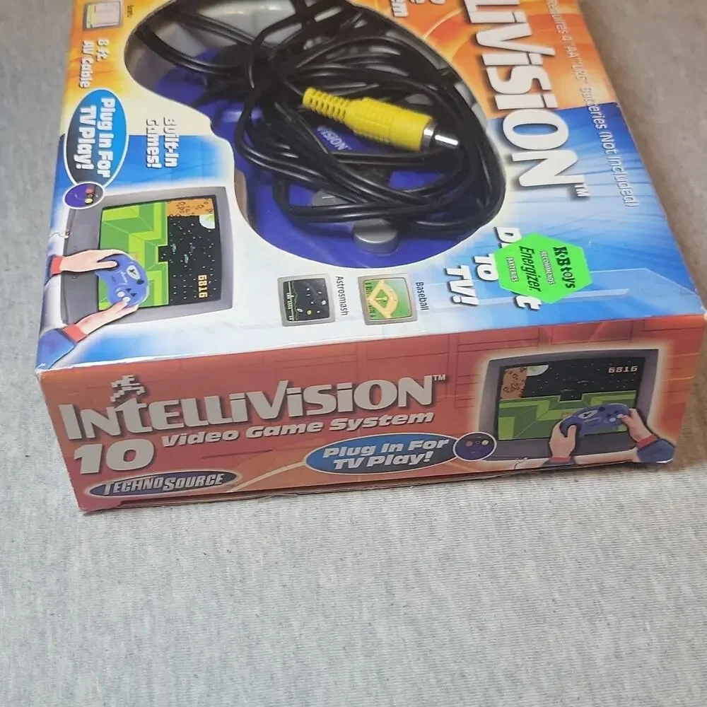 Techno Source Intellivision 10 Games Direct to TV Video Game System 10500, Box